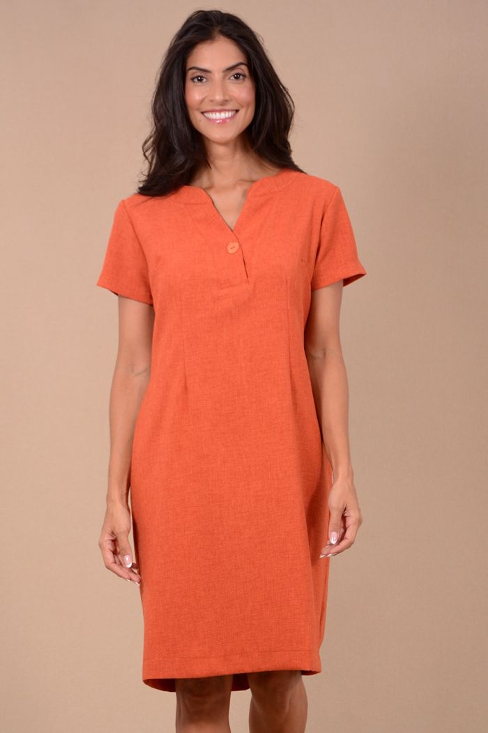 VESTIDO CREPE DETALHE BOTÃO