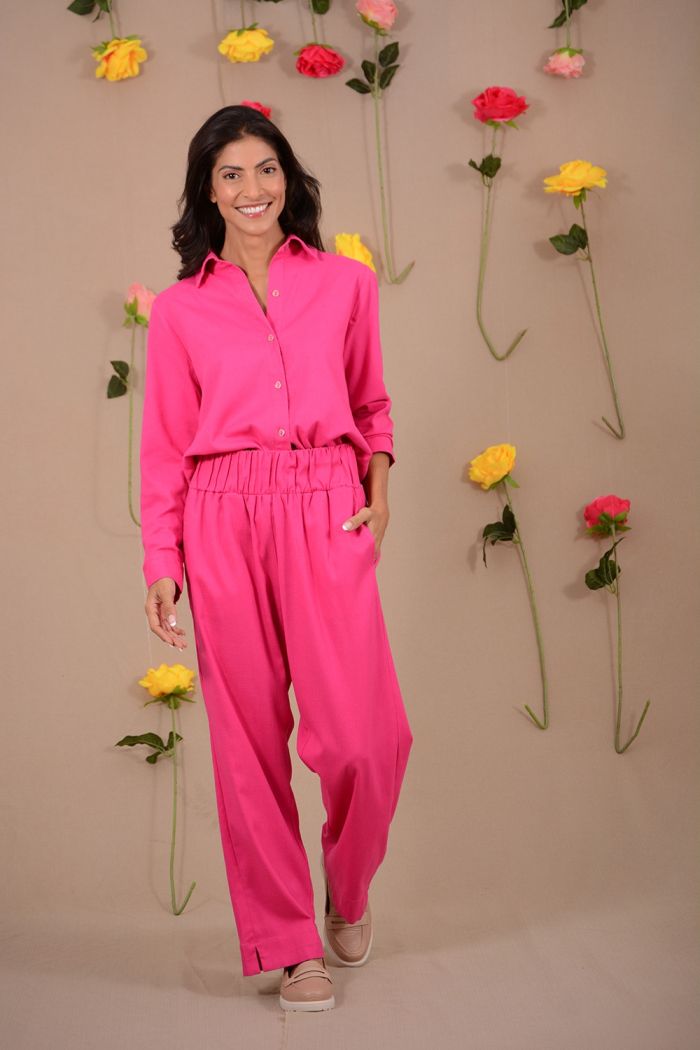 CALÇA VISCOLINHO DETALHE ELASTICO