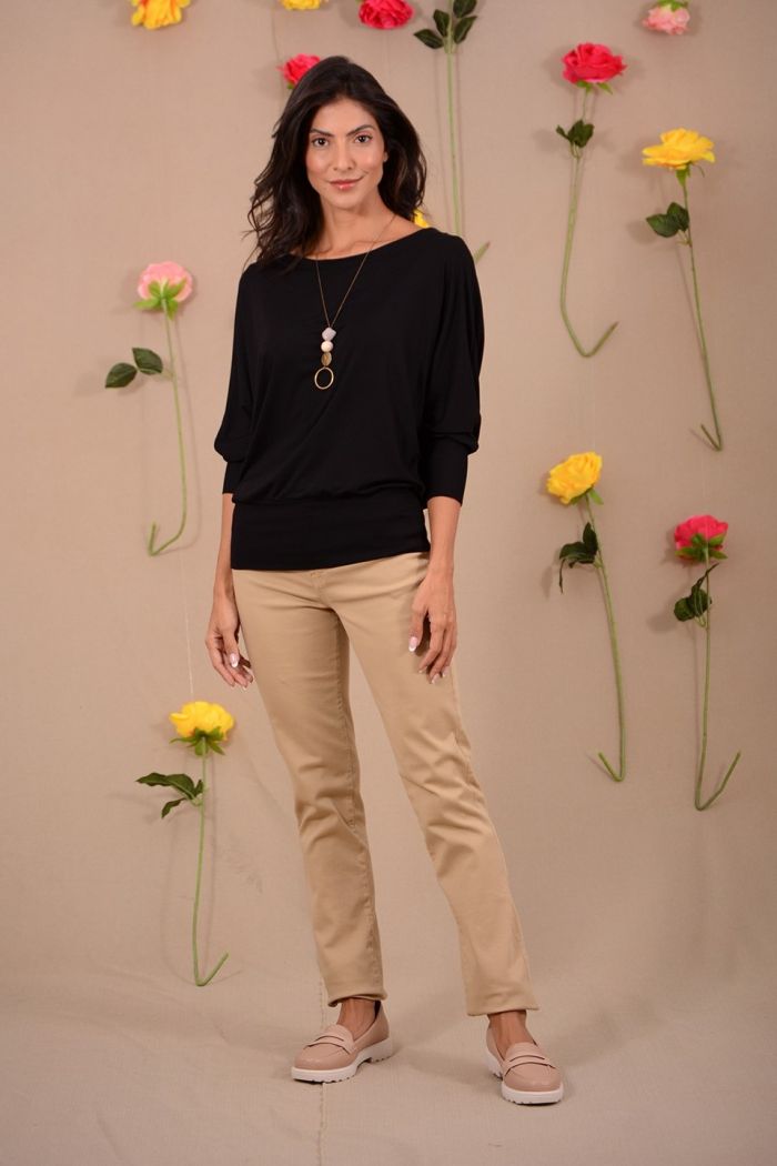 CALÇA SARJA RETA COLOR