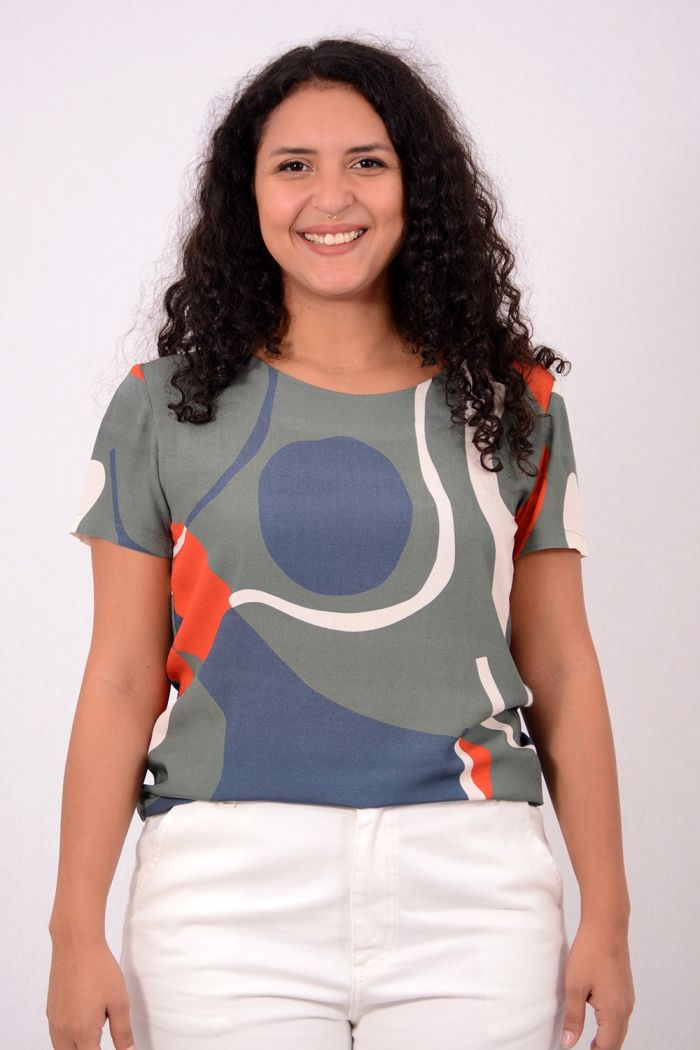 BLUSA VISCOSE ESTAMPA NANTES
